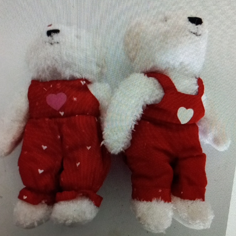 Hallmark Red and White Teddy Bear 9"
